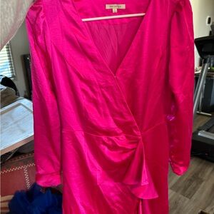 Skies Are Blue Pink Long Sleeve Dress